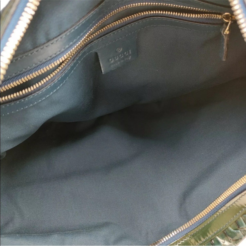 Gucci Dark Green Patent Leather Hobo Bag - Picture 8 of 9